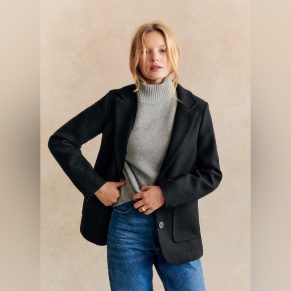 Sezane Jack Jacket セザンヌのウールジャケットブラックM Jack Jacket - Black - Wool - Sézane